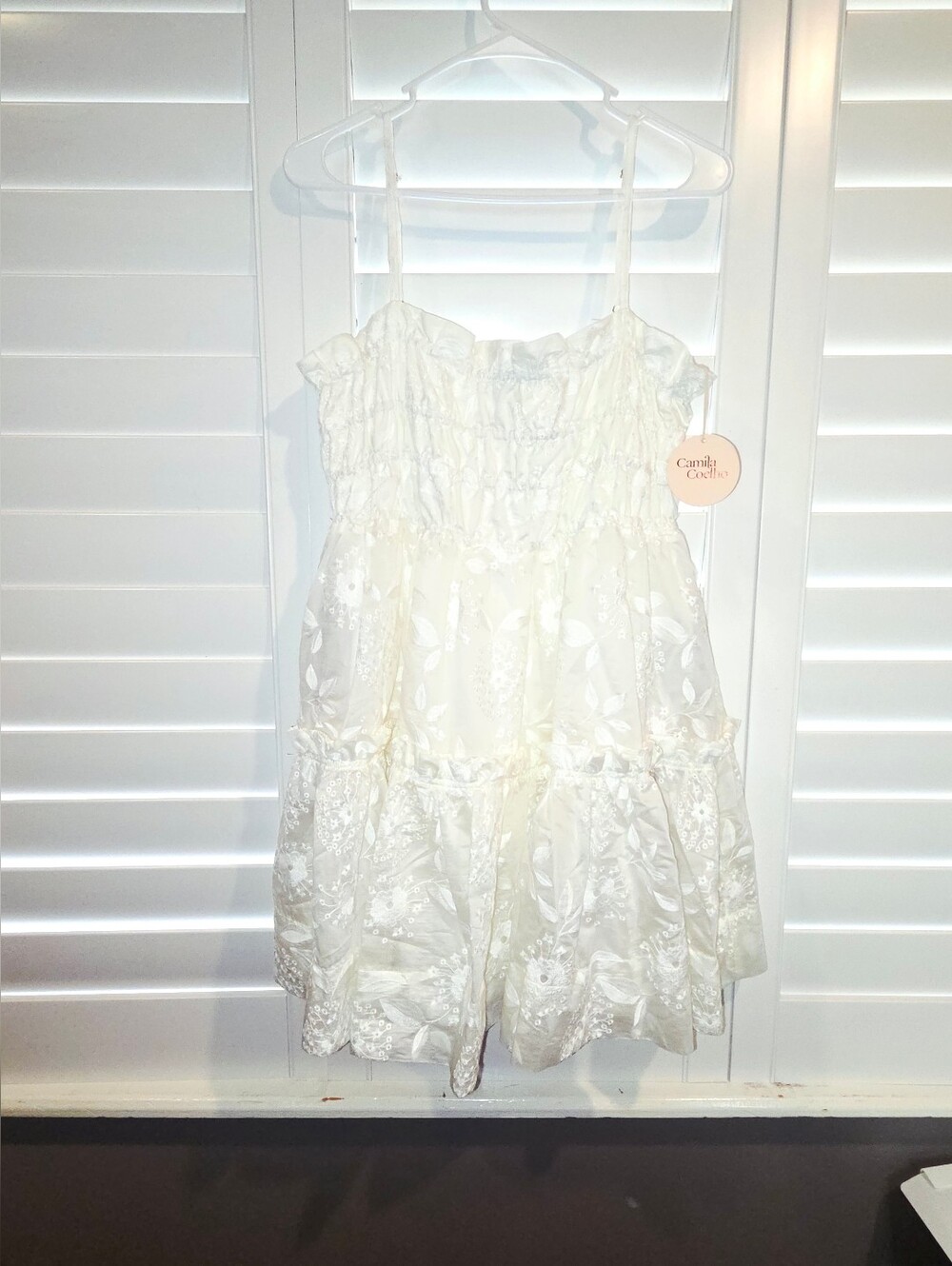 Camila Coelho Women's Floral Embroidered Tencel Blend Babydoll Dress